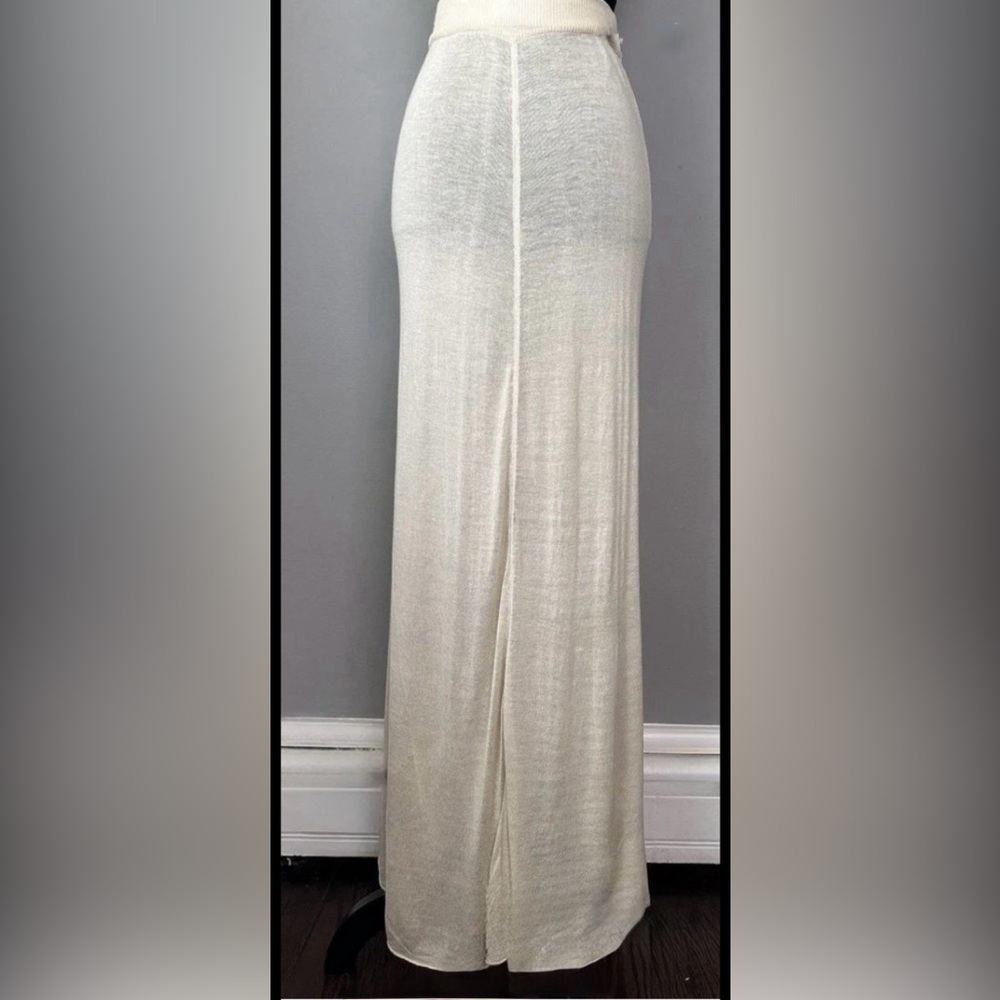 NWT One Teaspoon Anthropologie Knit Maxi Skirt Cover Up Sz 8 Med color natural